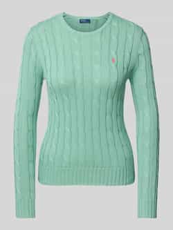 Polo Ralph Lauren Gebreide pullover met kabelpatroon model 'JULIANNA'