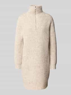 Opus Knielange gebreide jurk met opstaande kraag model 'Wonelli'