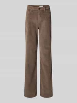 Noisy May Straight fit stoffen broek in ribcordlook model 'OLANDA'