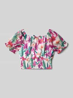 Guess Kort blouseshirt met smokdetail
