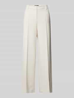 Marc Cain Wide leg pantalon met vaste persplooien
