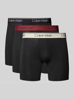 Calvin Klein Boxershort BOXER BRIEF 3PK met langere pijpen & logo-elastische tailleband (Set van 3)