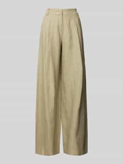 Marella Wide leg linnen broek met bandplooien model 'ZAMA'