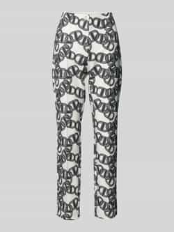 STEHMANN Regular fit stoffen broek met vaste persplooien model 'Ellsa'