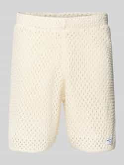 Sergio Tacchini Regular fit korte broek met ajourpatroon model 'ORTIGIA'