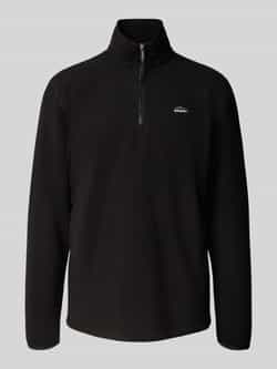 Superdry Fleecepullover met labelstitching en opstaande kraag