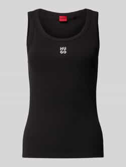 HUGO Tanktop met labelstitching model 'Datamia'