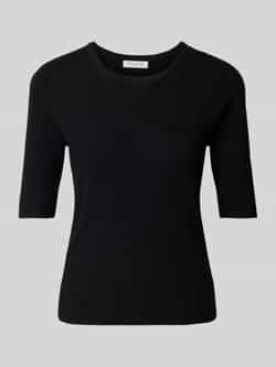 Christian Berg Woman Gebreide pullover met geribde ronde hals