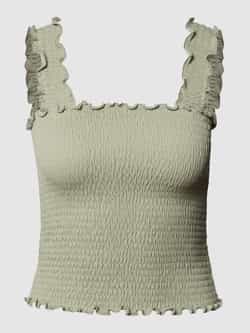 Review Korte top in gesmokte look