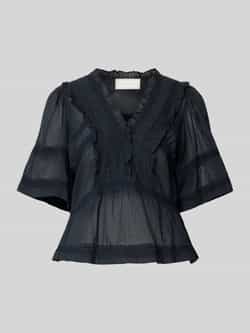 NEO NOIR Regular fit blouse met V-hals model 'Evienne'