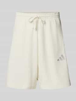 Adidas Sportswear Korte broek met structuurmotief en labelstitching
