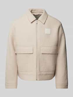 Calvin Klein Jeans Wollen jack met labelpatch
