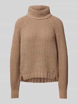 Monari Gebreide pullover met opstaande kraag model 'Chenille'