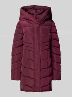 Tom Tailor Regular fit gewatteerde lange jas met capuchon
