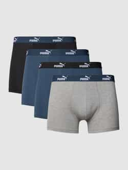 Puma Boxershort met elastische band met label in een set van 4 stuks