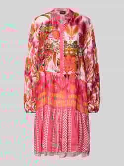 Miss goodlife Knielange tuniekjurk van viscose met knoopsluiting