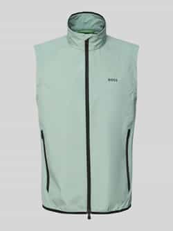 BOSS Green Gilet met labelprint model 'Putt'