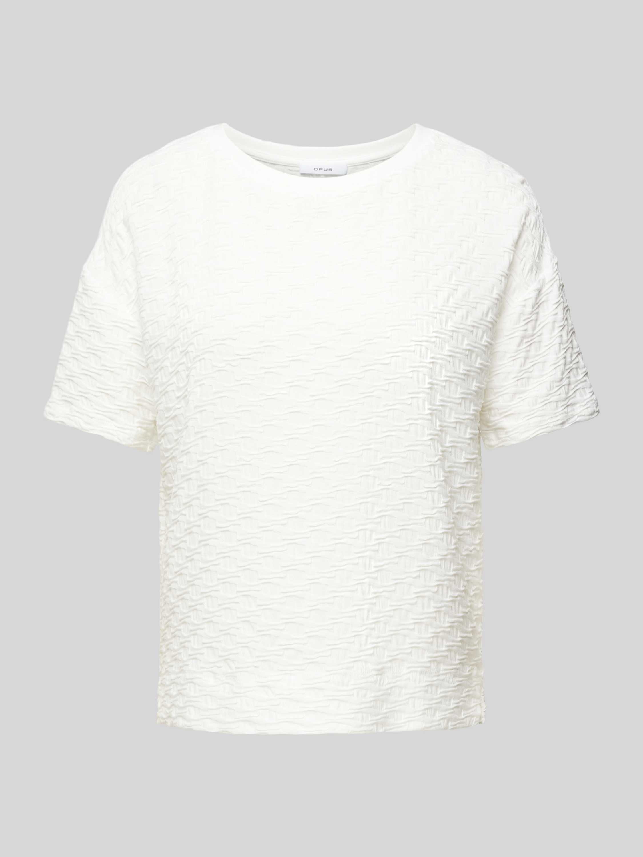 Opus T-shirt met structuurmotief model 'Sellona'