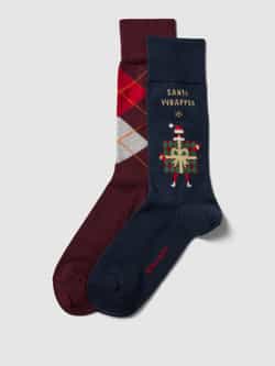 Burlington Sokken in een set van 2 paar met all-over motief model 'X-MAS'