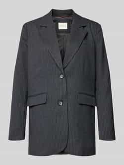 Pepe Jeans Relaxed fit lange blazer met krijtstreep model 'PRISCILA'
