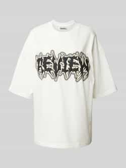 Review Oversized T-shirt met labelprint