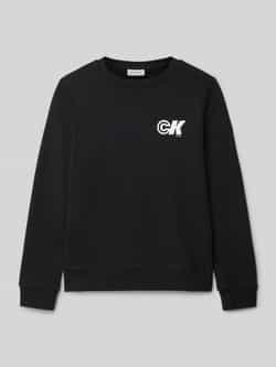 Calvin Klein Jeans Sweatshirt met labelprint en ronde hals