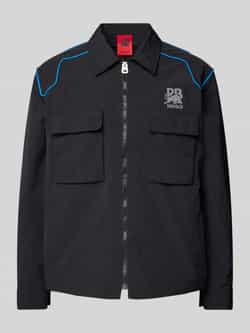 HUGO Regular fit overhemdjack met labelprint model 'ESELIO'