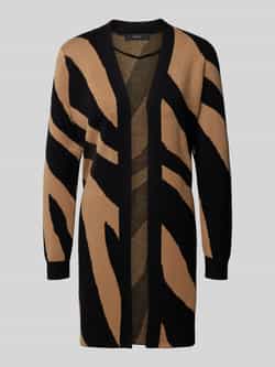 VERO MODA vest VMNANCY met dierenprint donkerbruin zwart