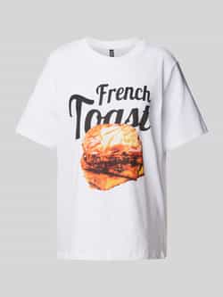 Pieces T-shirt met motiefprint model 'TALIA'