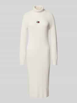 Tommy Hilfiger Crème Pullover Jurk Raglan Geribbeld Beige Dames