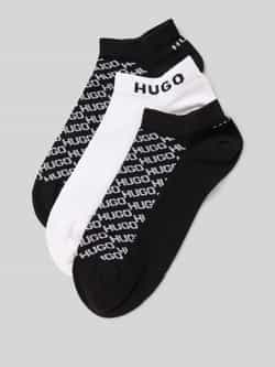 HUGO Sneakersokken in een set van 3 paar met logodetails