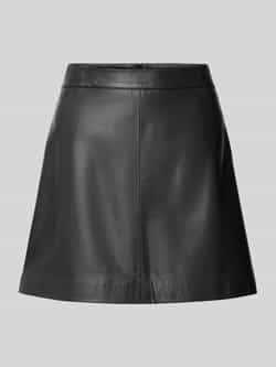 Jake*s Collection Leren rok met deelnaad