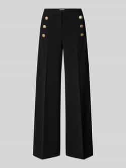 SEDUCTIVE Wide leg stoffen broek met knoopsluitingen model 'BRIDGET'