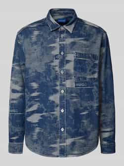 Hugo Blue Oversized jeansoverhemd van puur katoen model 'EBALTO'