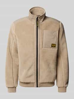 PME Legend Sherpa Zip Jas Volledige Rits Knoop Beige Heren