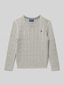 Polo Ralph Lauren Teens Gebreide pullover met kabelpatroon en ronde hals