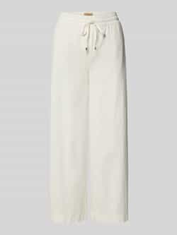 CAMBIO Wide leg stoffen broek met verkort model 'ALM'