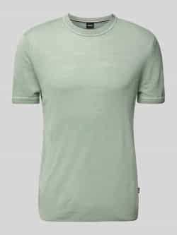 Boss T-shirt van een mix van linnen en viscose model 'Jiovanni'