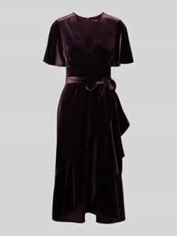 Lauren Ralph Lauren Midi-jurk met strikceintuur model 'ZULIANAH'