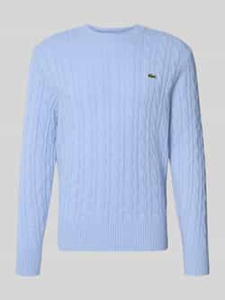 Lacoste Regular fit gebreide pullover van pure wol