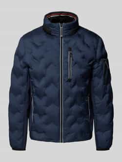 Tom Tailor Regular fit gewatteerd jack met opbergbare capuchon in de kraag