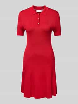 Tommy Hilfiger Knielange polojurk in riblook