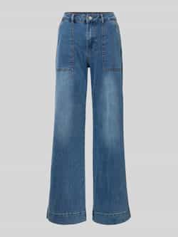 Buena Vista Jeans met wijde pijpen in used-look