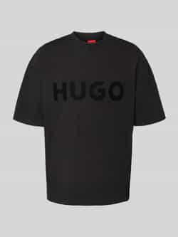 HUGO T-shirt met labelprint model 'Dinkee'