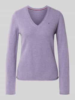 Tommy Hilfiger Slim fit gebreide pullover van zuivere wol