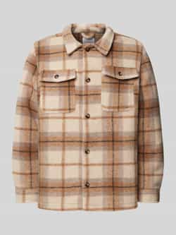 Lindbergh Regular fit overhemdjack met borstzakken