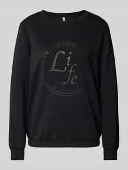 Soyaconcept Casual sweater met ronde halslijn Black Dames