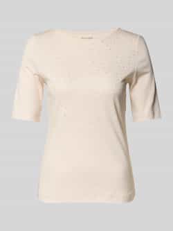 Christian Berg Woman T-shirt met siersteentjes en ronde hals