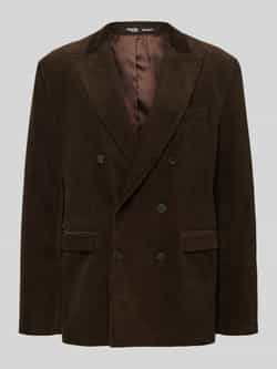 Selected Homme Bruine Dubbelrijige Blazer Ribfluweel Brown Heren