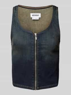 Weekday Denim tanktop met ritssluiting model 'Redondo'